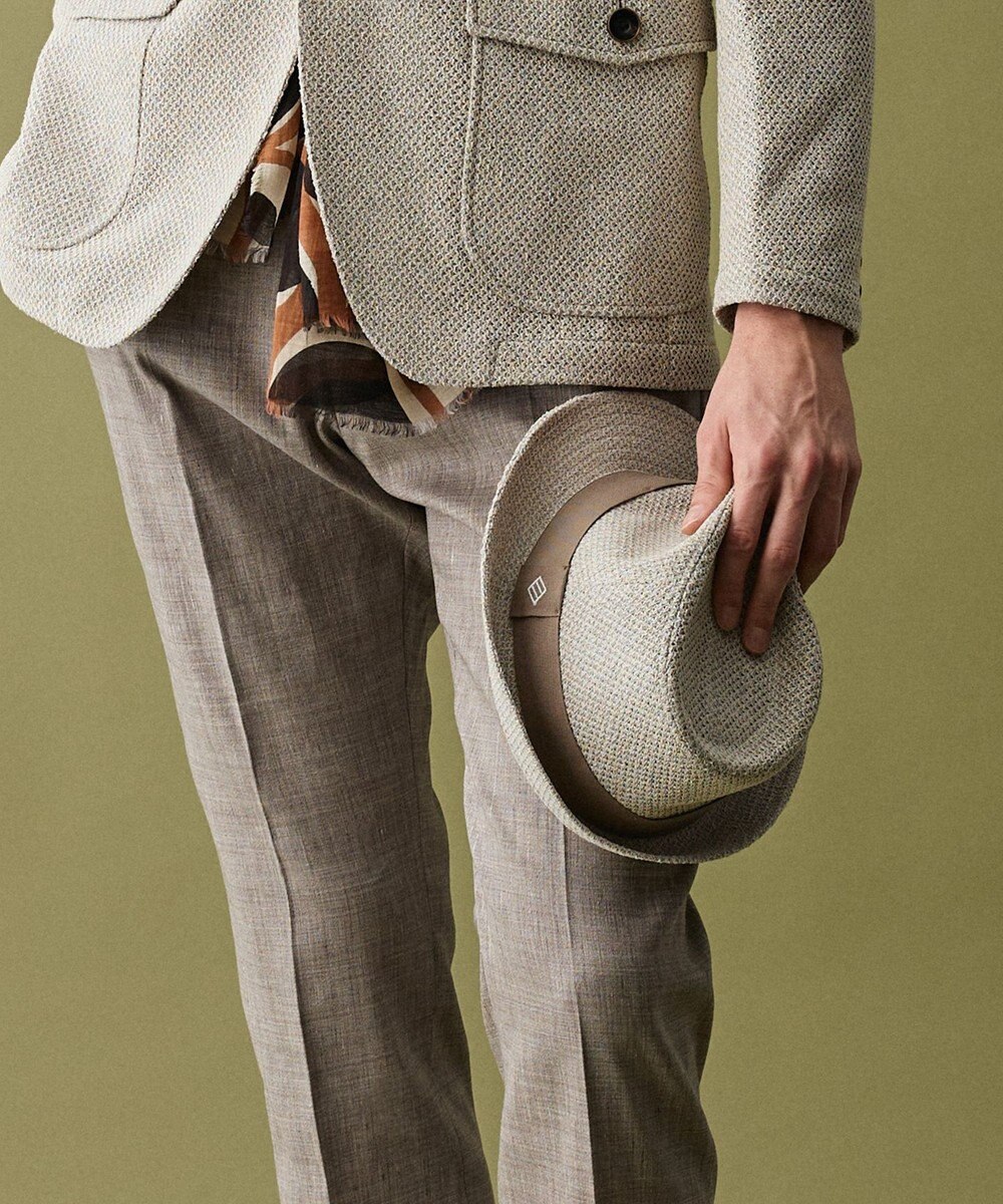 JOSEPH ABBOUD 【尾州産素材・和紙糸使用・洗える】和紙MIXラッセル ハット 