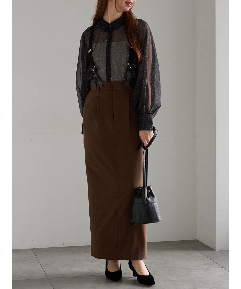 Te chichi サスペンダータイトスカート 