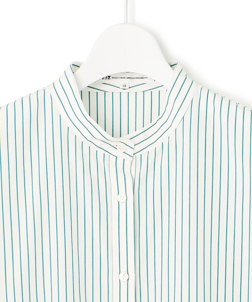 23区 S 【洗える】CANCLINI ギャザー フレア ブラウス 