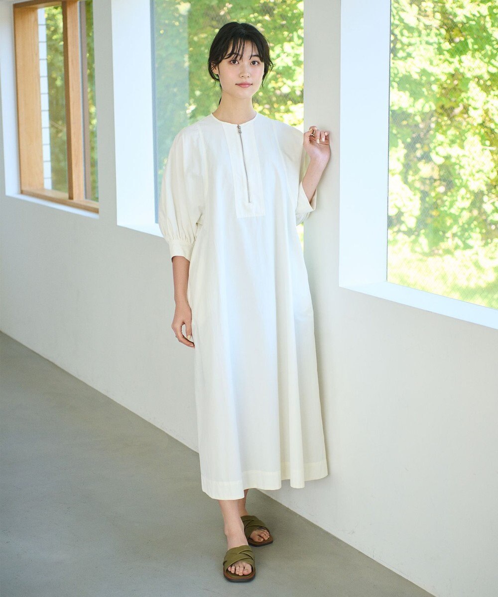 #Newans 【ANSWER for Co-Creation】ジップデザインパフスリーブワンピース 