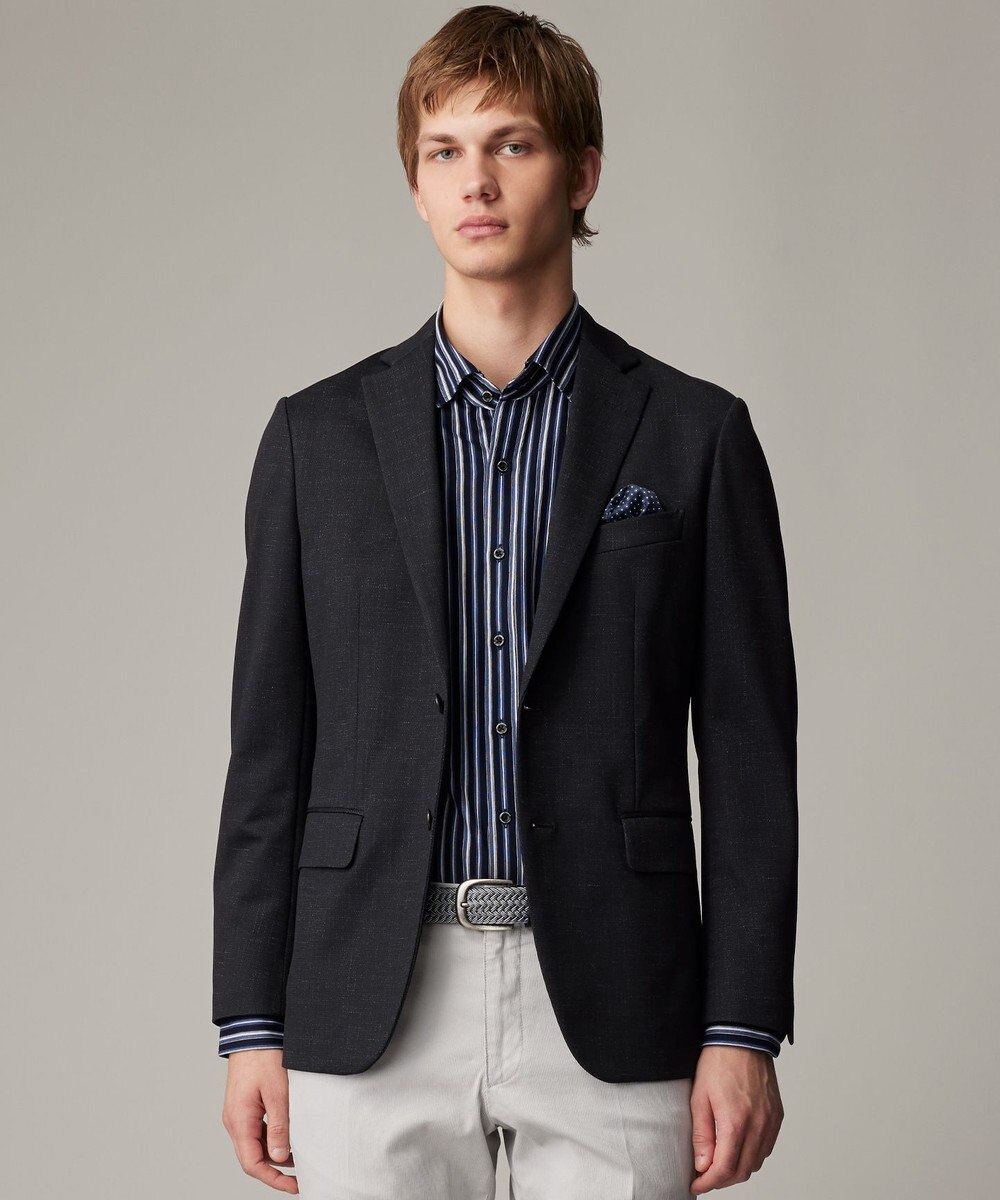 JOSEPH ABBOUD 【ストレッチ・イージーケア】ジャージーストライプシャツ 