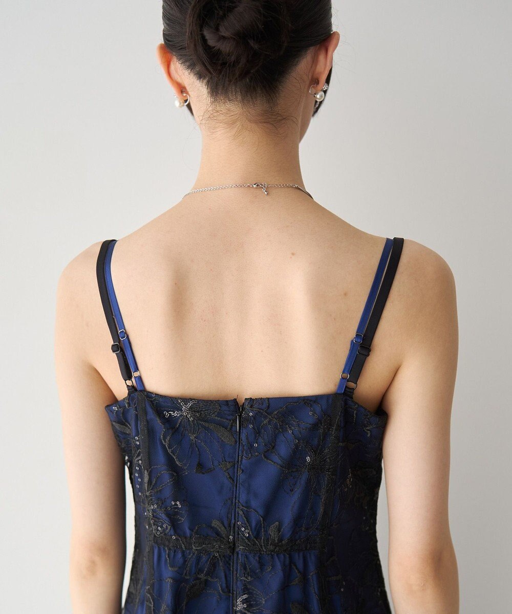 YECCA VECCA 【2点SET】フラワー柄スパンコール刺繍ドレス 