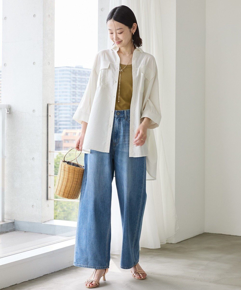 AMERICAN HOLIC 【WEB限定】接触冷感Wポケットシャツチュニック 