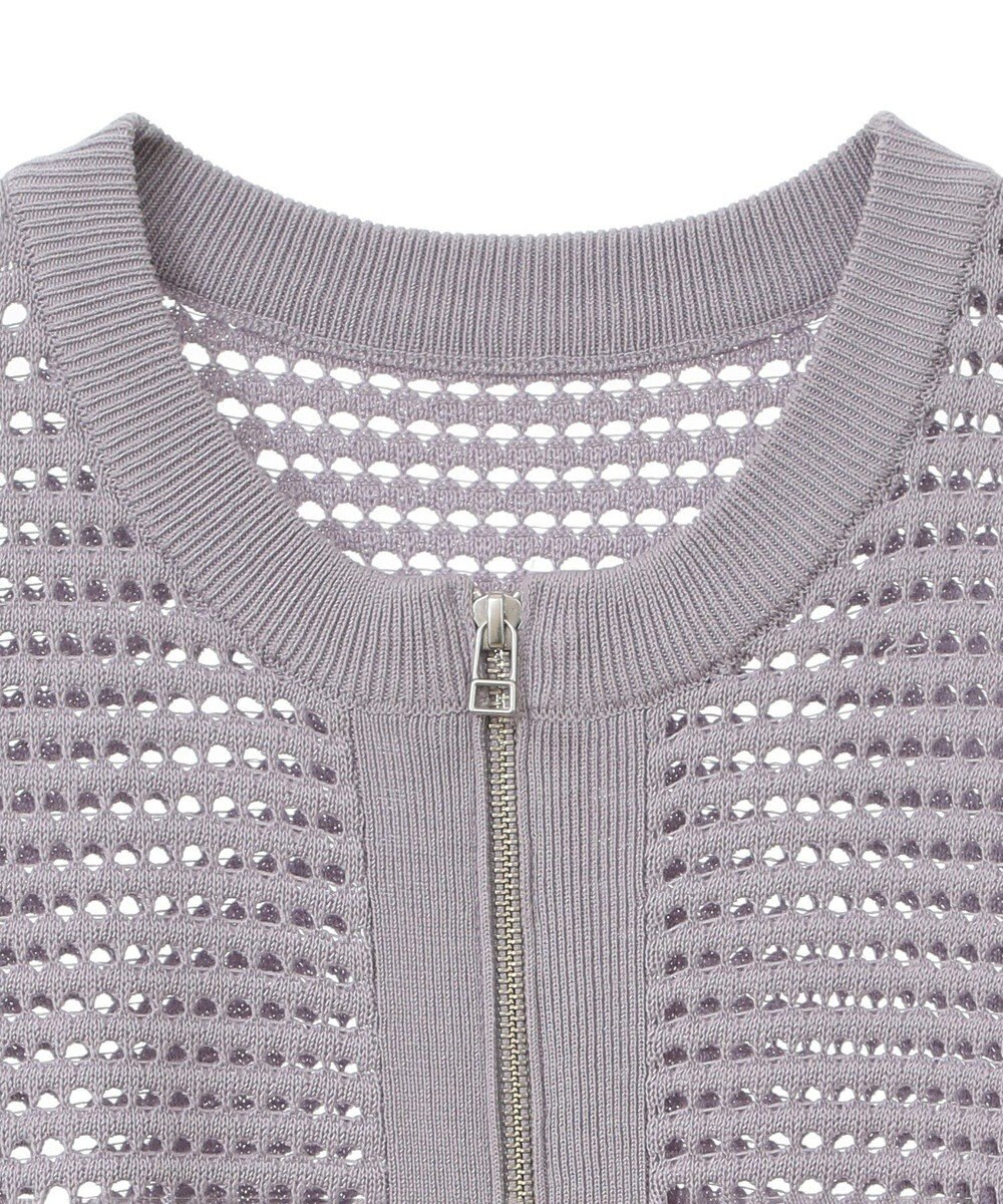 AMERICAN HOLIC ジップアップメッシュニットカーディガン 