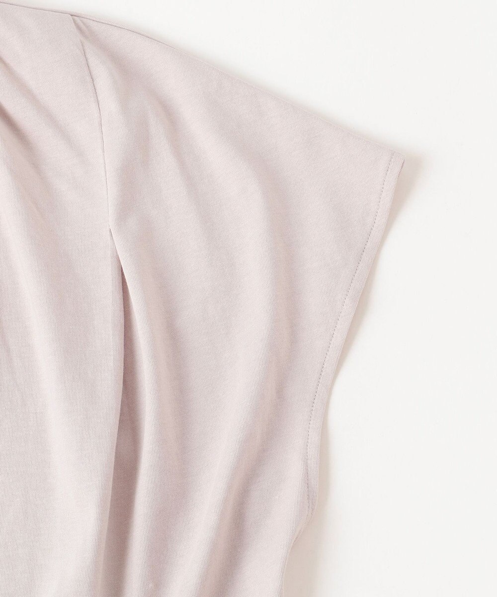 Feroux 【UVケア】スタンドネックフレンチスリーブ Tシャツ 