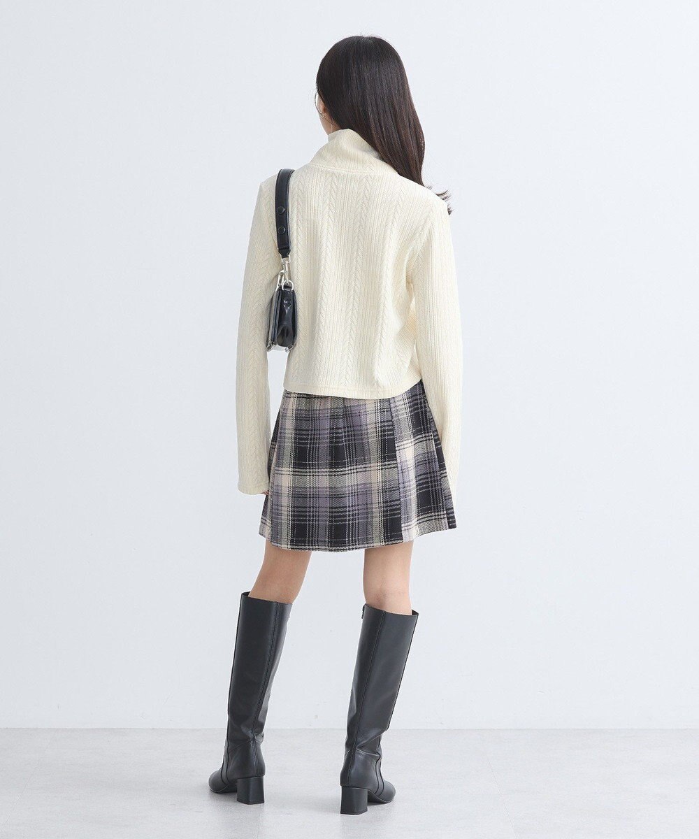 earth music&ecology ベロアケーブルＺｉｐカーディガン 