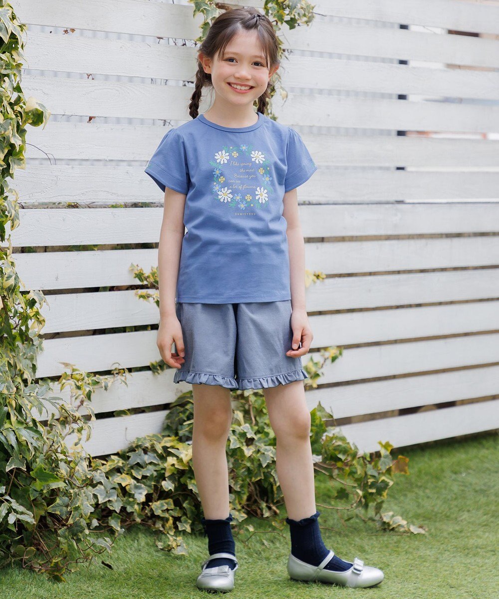 組曲 KIDS  【110-140㎝】 フラワーリースTeeシャツ 