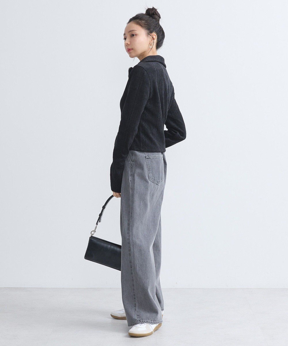 earth music&ecology ベロアケーブルＺｉｐカーディガン 