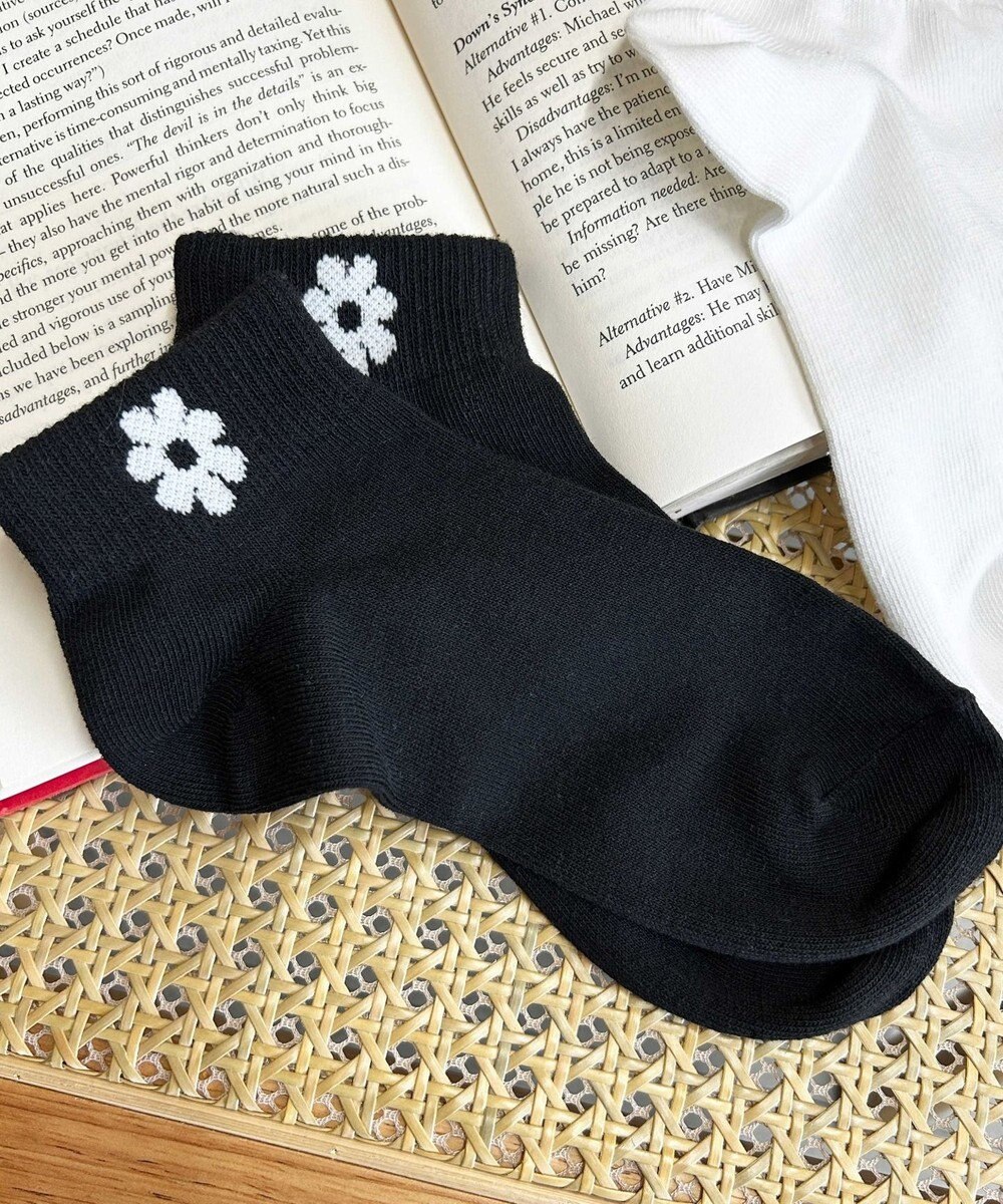 WEGO フラワーショートソックス 