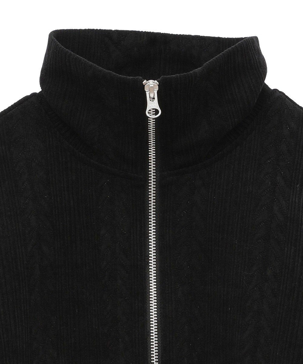 earth music&ecology ベロアケーブルＺｉｐカーディガン 