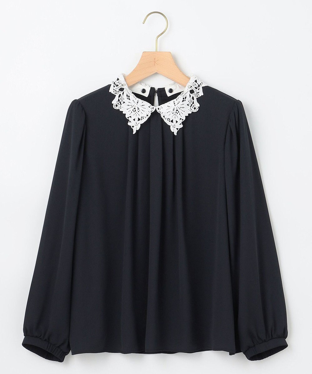 組曲 S 【WEB限定・2WAY】ジョーゼットシフォンレース襟 ブラウス 
