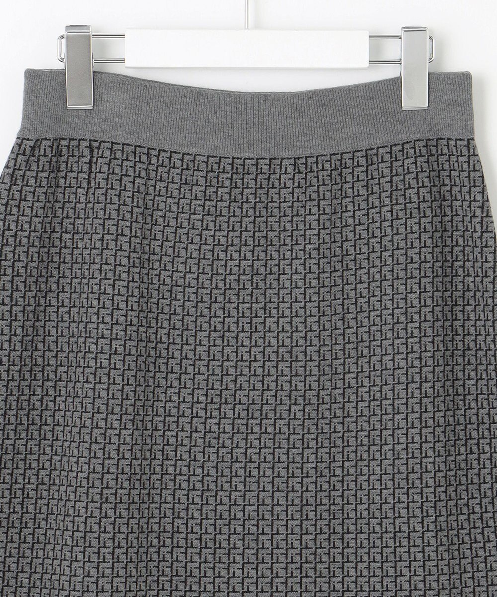 自由区 【洗える】リバーシブルニット セットアップ(カーディガン×タイトスカート) 