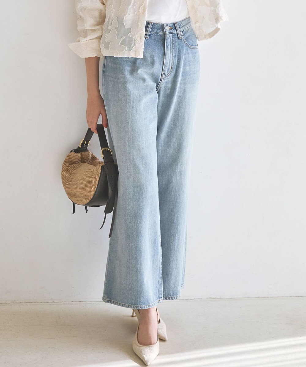 23区 L 【SLOW/一部店舗限定】ワイドシルエット デニム パンツ 