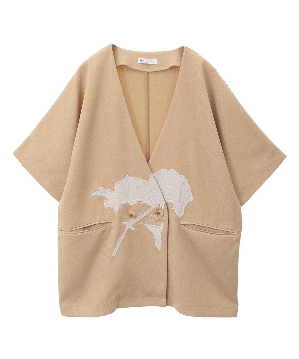 CRAFT STANDARD BOUTIQUE 刺繍カラーレスジャケット 