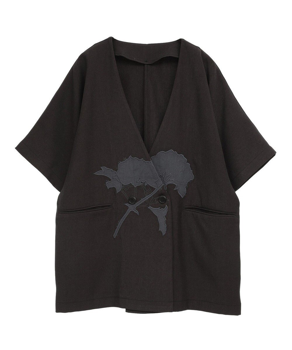 CRAFT STANDARD BOUTIQUE 刺繍カラーレスジャケット 