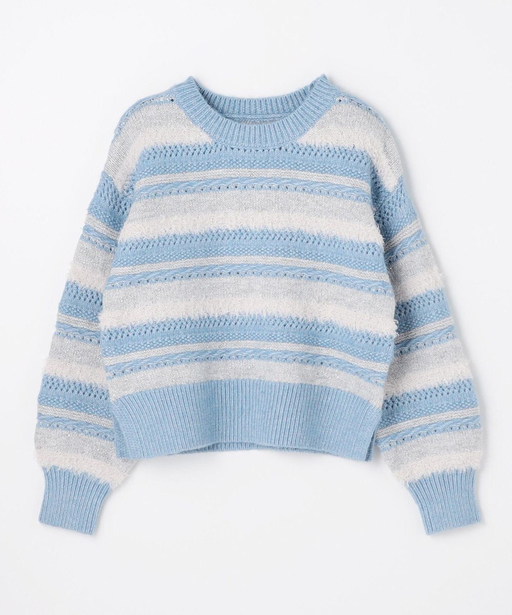 ANY パターンボーダーニット 