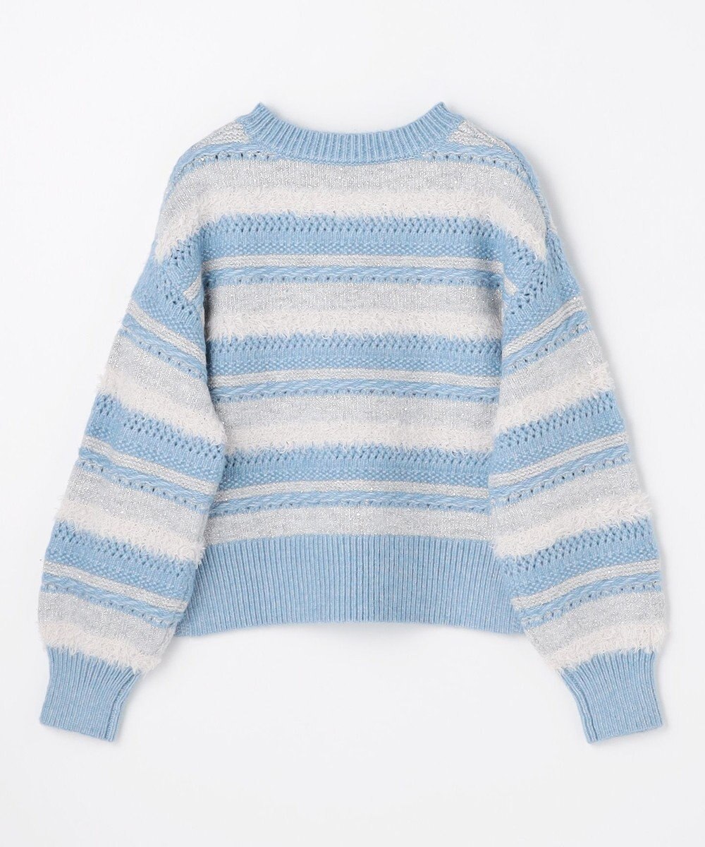 ANY パターンボーダーニット 