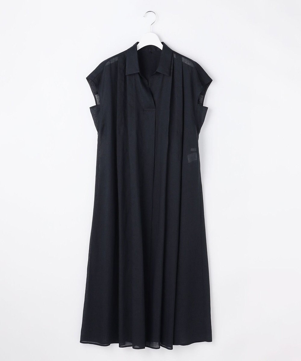 自由区 L 【17号サイズまで展開・WEB限定カラーあり】シアーラミーローンスキッパーシャツ ワンピース 