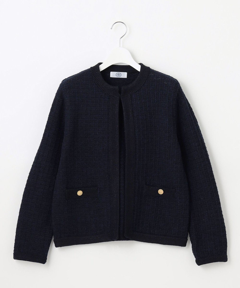 J.PRESS LADIES 【WEB限定カラーあり・洗える】TWEED ニット ジャケット 