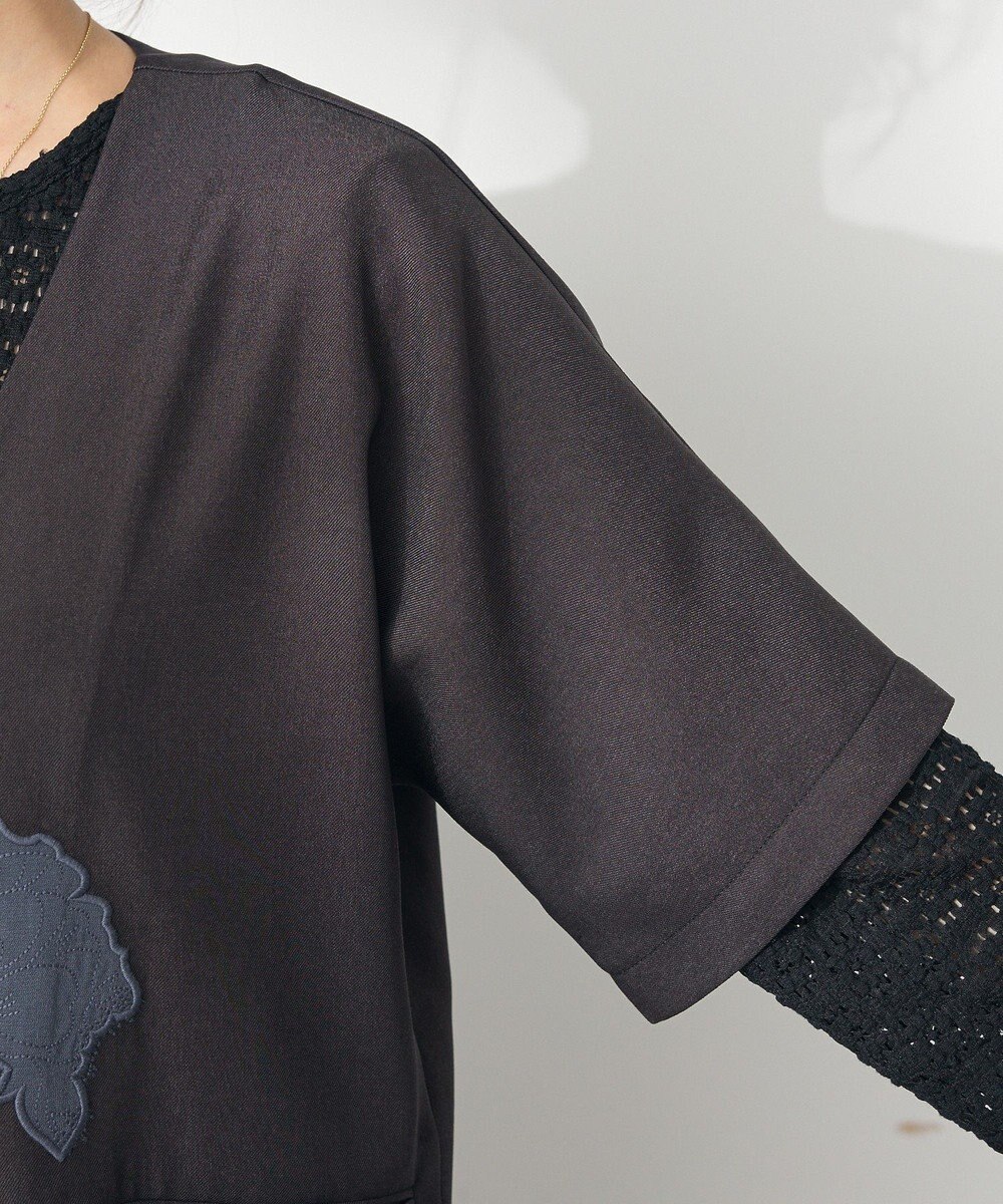 CRAFT STANDARD BOUTIQUE 刺繍カラーレスジャケット 