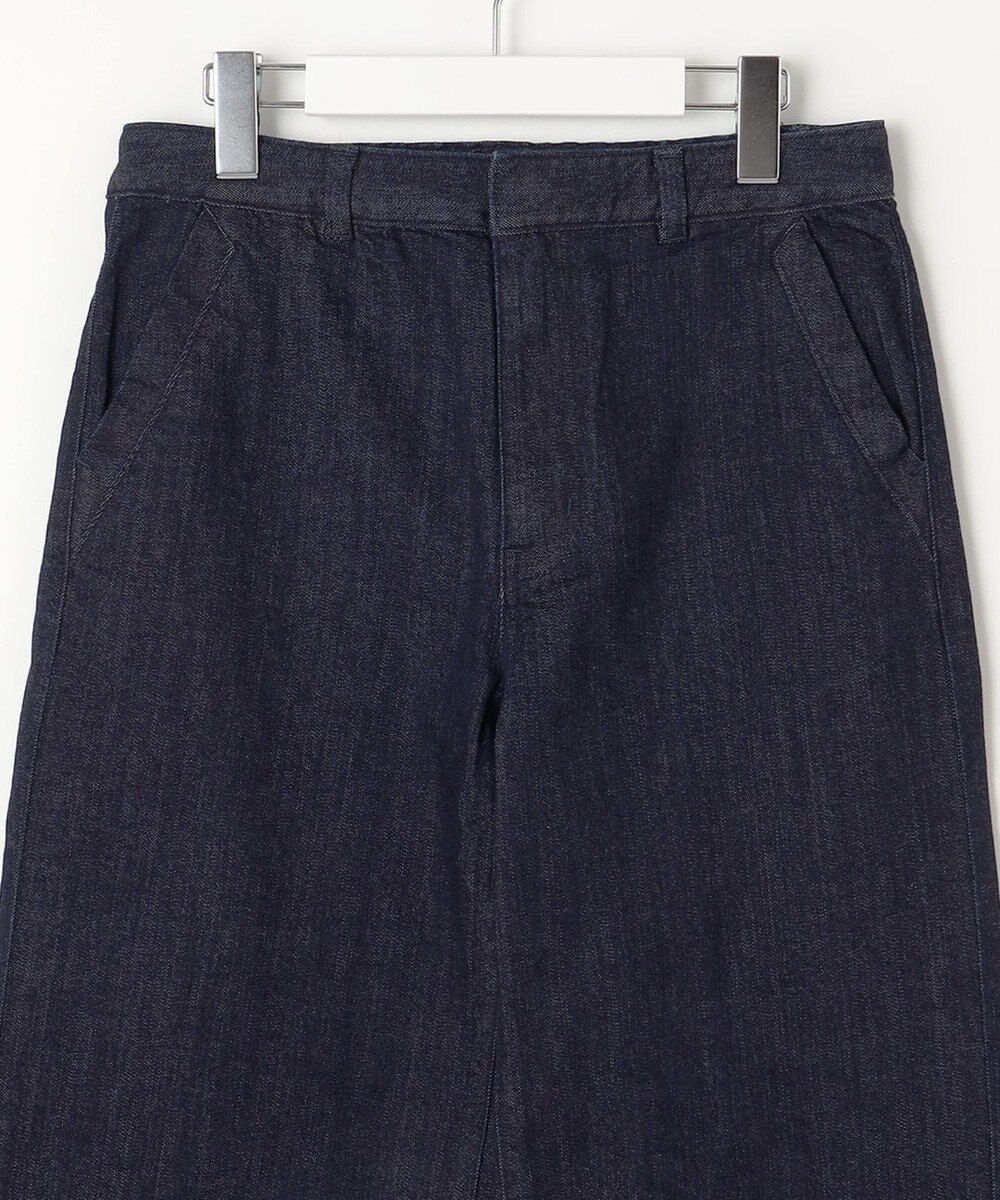 J.PRESS LADIES 【洗える】9ozストレッチ デニム ワイド パンツ 