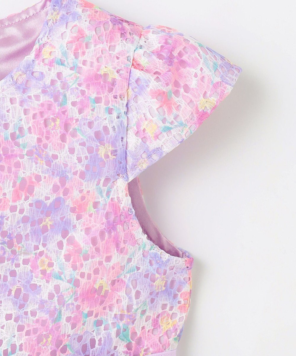 ANY KIDS フラワープリントレースワンピース 