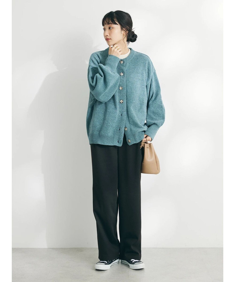 CRAFT STANDARD BOUTIQUE 洗えるコードモールクルーネックカーデイガン 