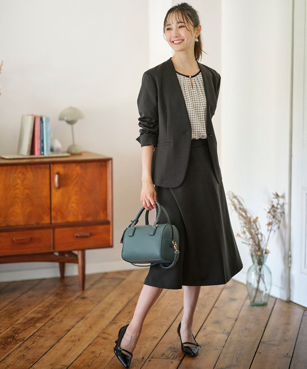 ANY SIS 【セットアップ対応】ビューティーツイルストレッチ フレアスカート 