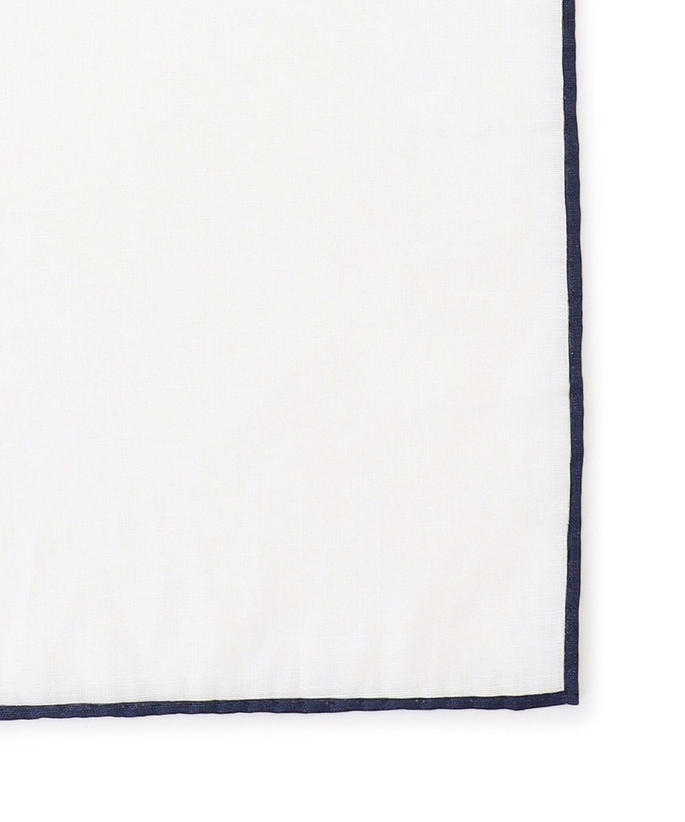 J.PRESS MEN 無地ヘムプリントリネン チーフ 