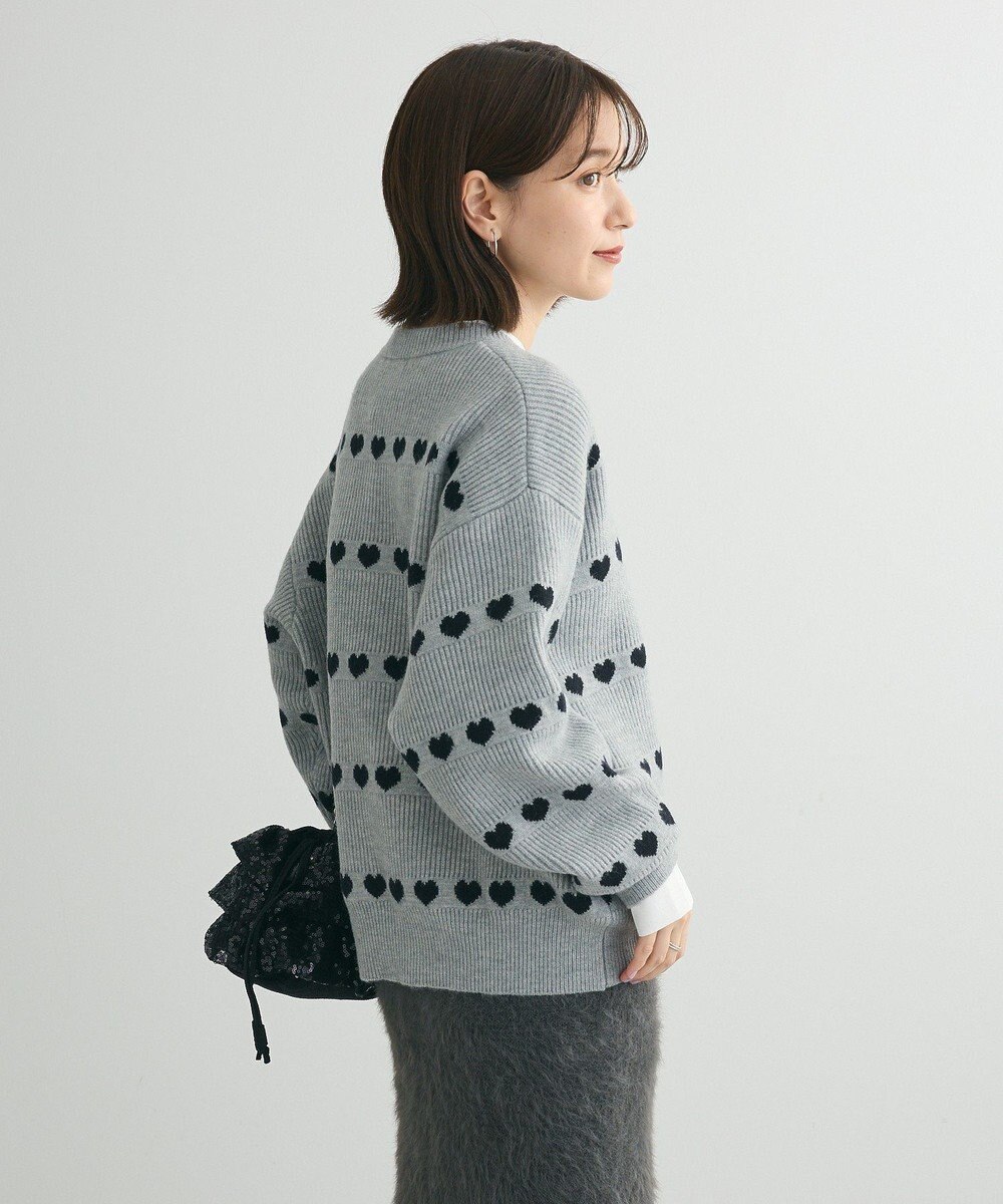 Green Parks ・ｓｗｉｎｇ　ｂｙ　ハートクルーネックニット 