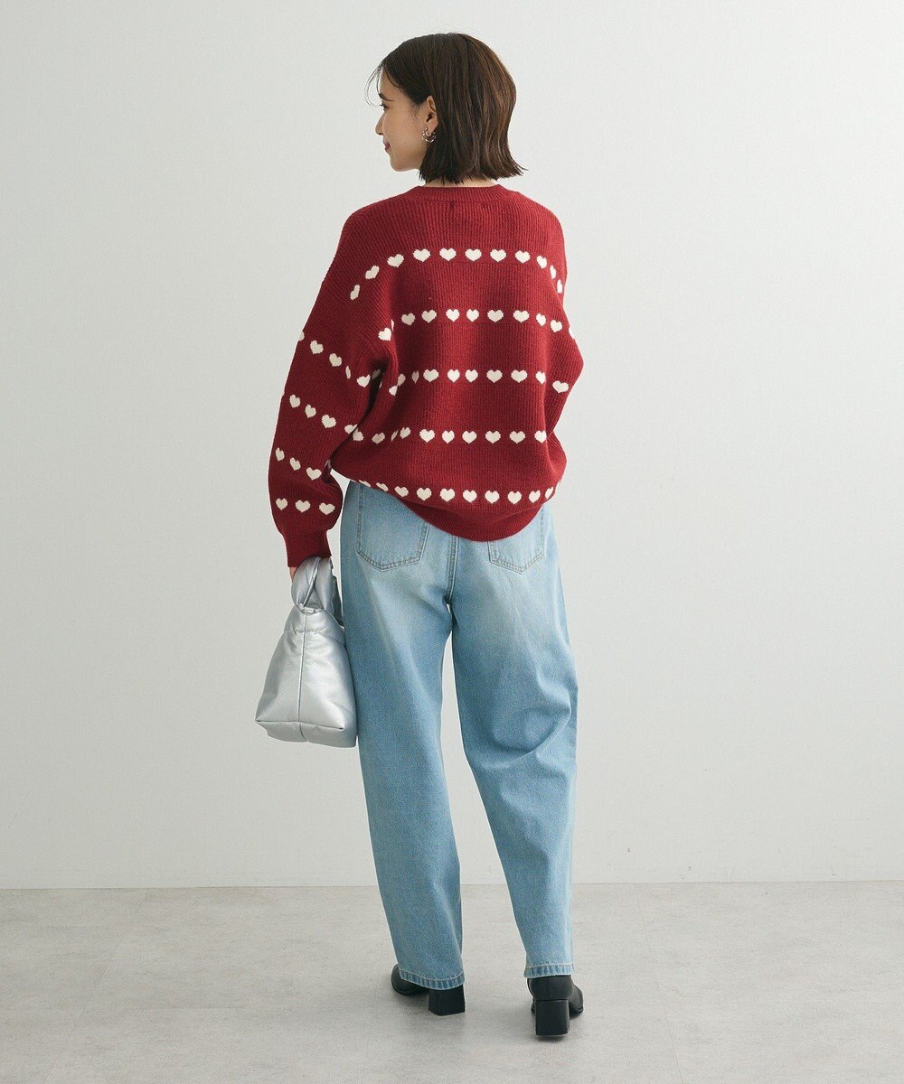 Green Parks ・ｓｗｉｎｇ　ｂｙ　ハートクルーネックニット 