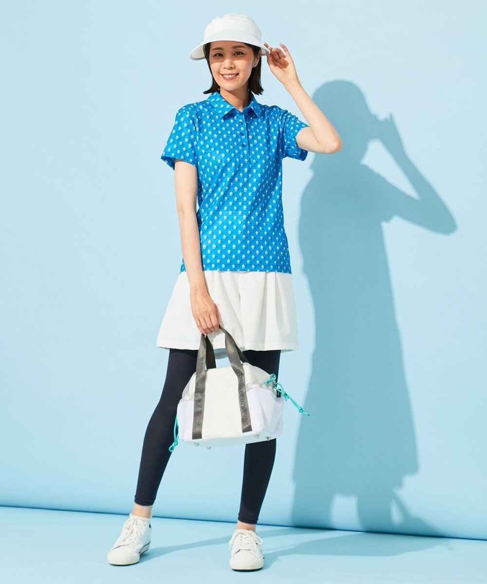 23区GOLF 【WOMEN】【接触冷感・UVケア・吸水速乾】アイス柄 ポロシャツ 