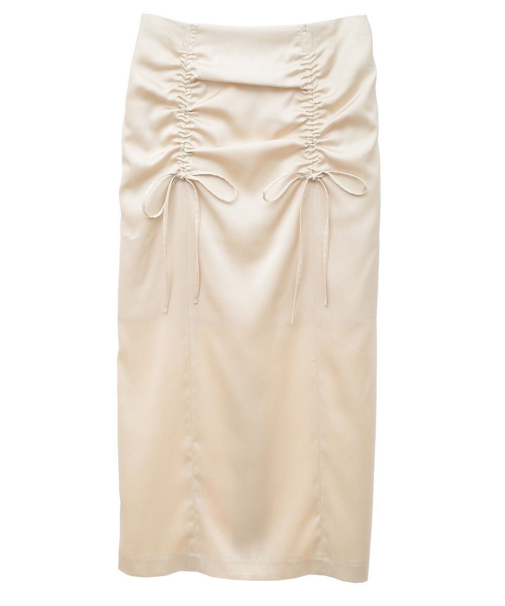 earth music&ecology フロントドロストリボンナロースカート 