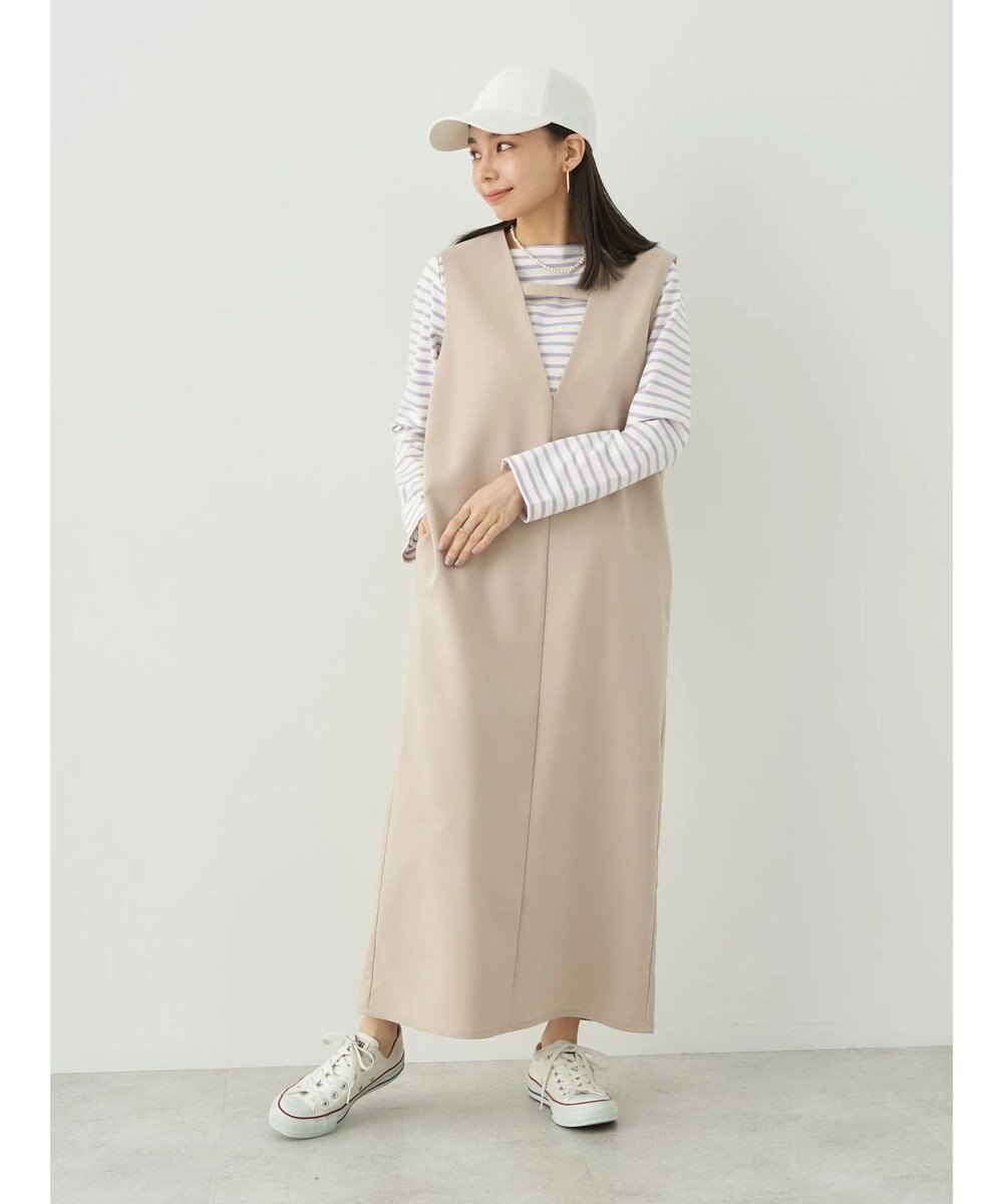 earth music&ecology Ｖネックジャンパースカート 