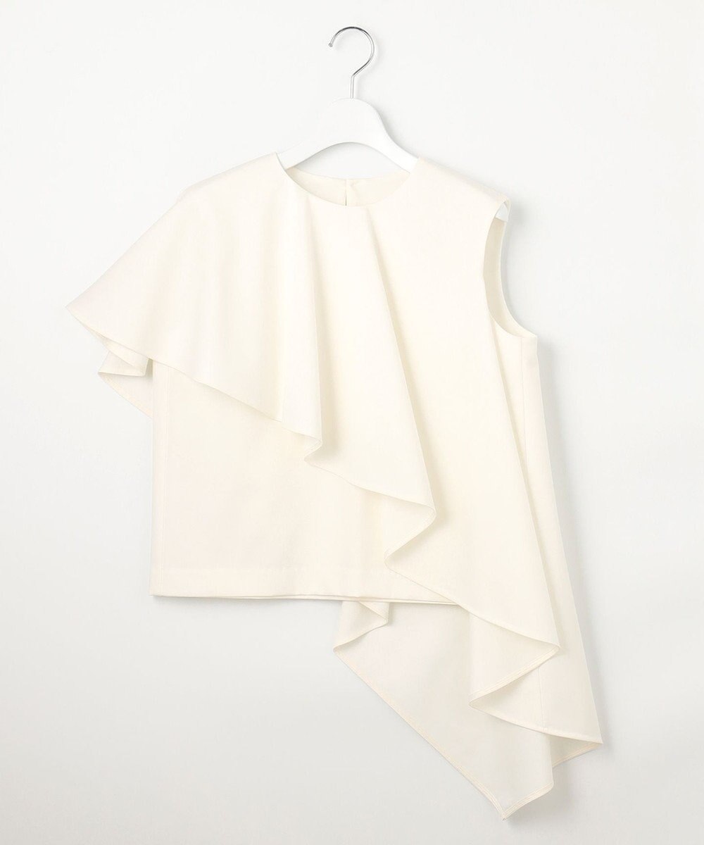 23区 【エステータ】トリアセファインジャージー ラッフルデザイン カットソー 