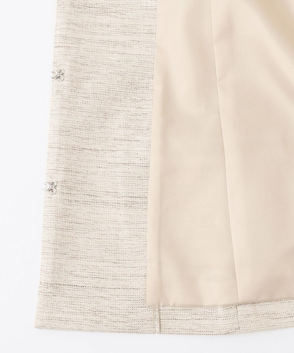 J.PRESS LADIES S ライトツイードストレッチ ノーカラー ジャケット 