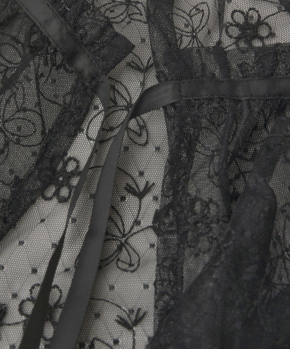 earth music&ecology フラワー刺繍レイヤードスカート 