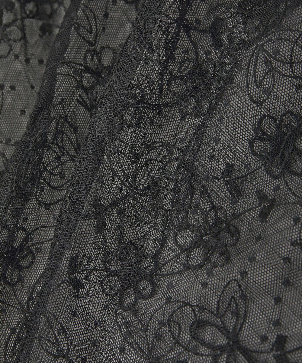 earth music&ecology フラワー刺繍レイヤードスカート 