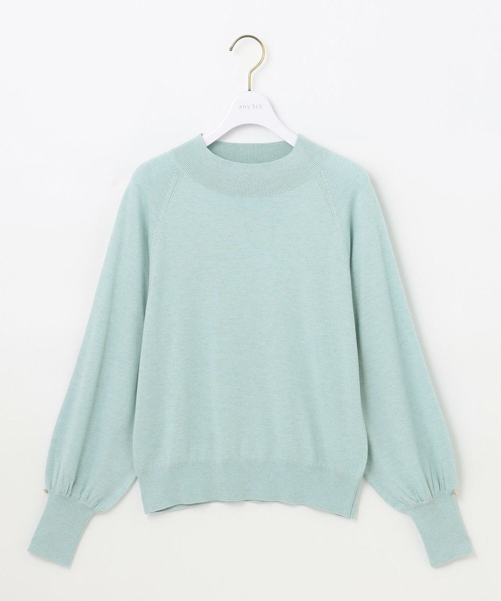 ANY SIS 【洗える】カシミヤブレンドパフ袖 ニット 