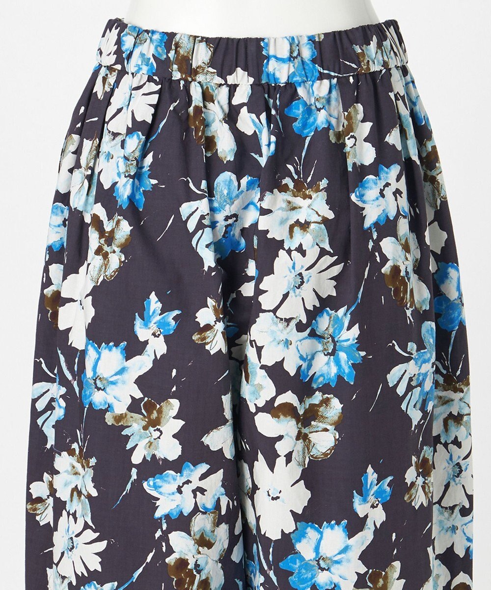 23区 【GOLD LABEL】ペインティングフラワープリント ワイドパンツ 