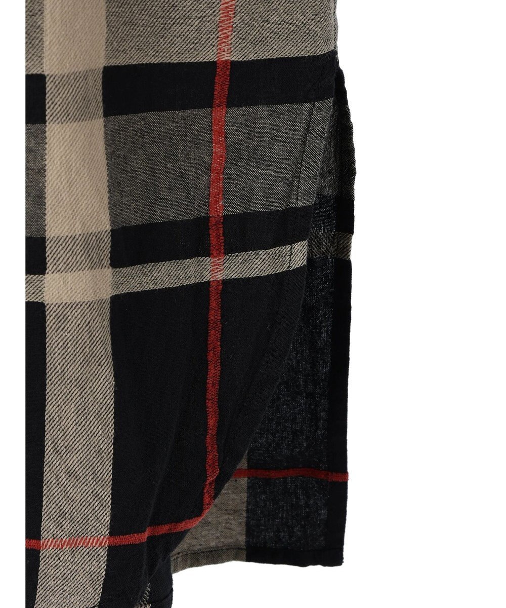 CRAFT STANDARD BOUTIQUE 先染めチェック（大）バンドカラー袖ＲＩＢ　ＯＰ 