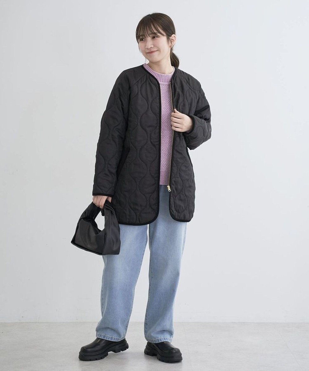 Green Parks ベロアモールモックネックニットプルオーバー 