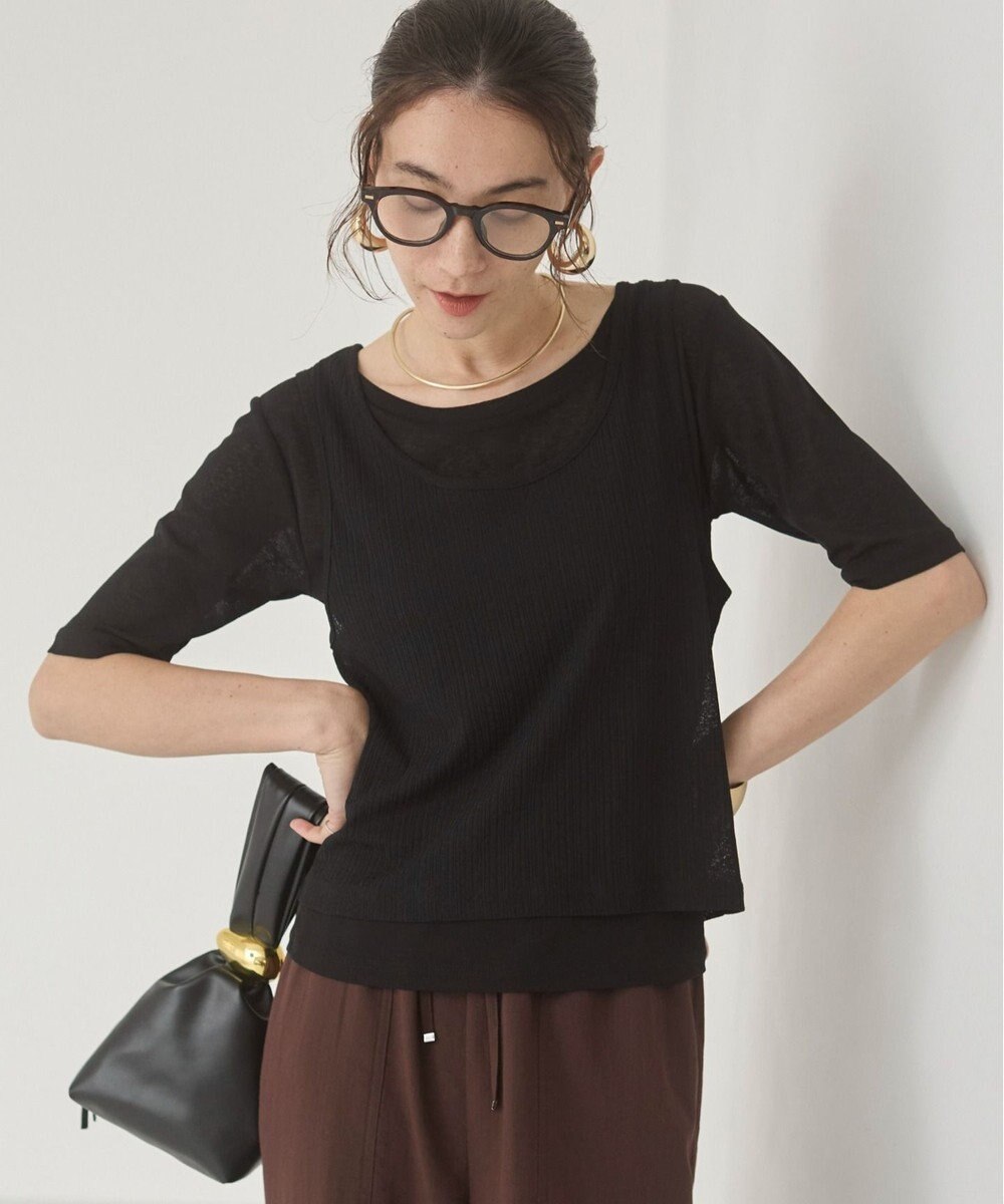 WEGO 【ANGIE VINTAGE】シアースラブレイヤードTシャツ 