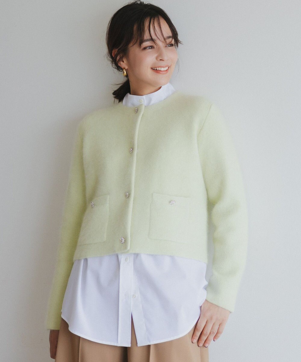 組曲 S 【加藤ローサさん着用 / 前後着用可】コットンタッチシャーティング刺繍入り ブラウス 