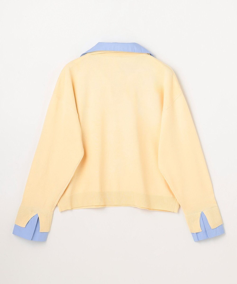 ANY L ファブリックコンビスキッパーニット 