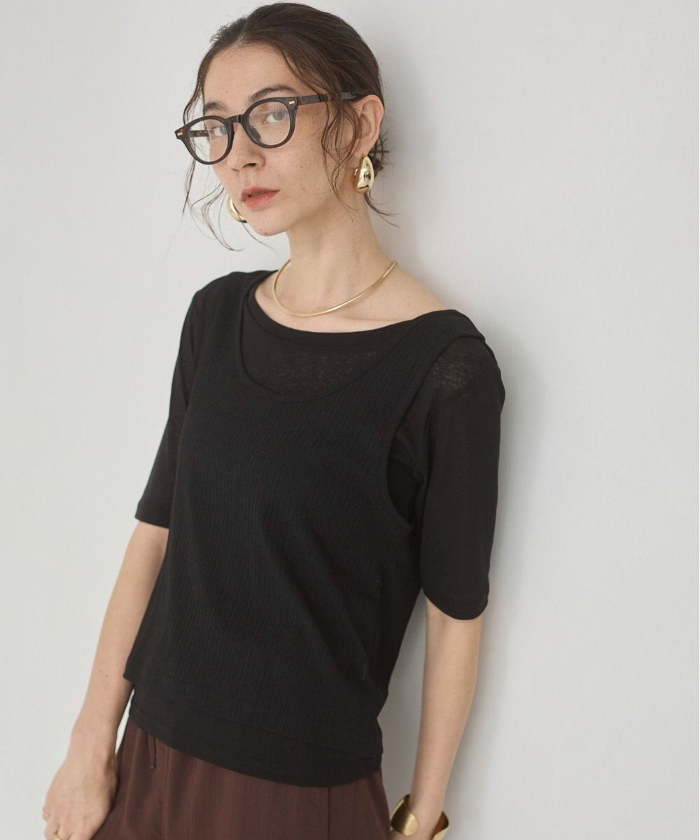 WEGO 【ANGIE VINTAGE】シアースラブレイヤードTシャツ 