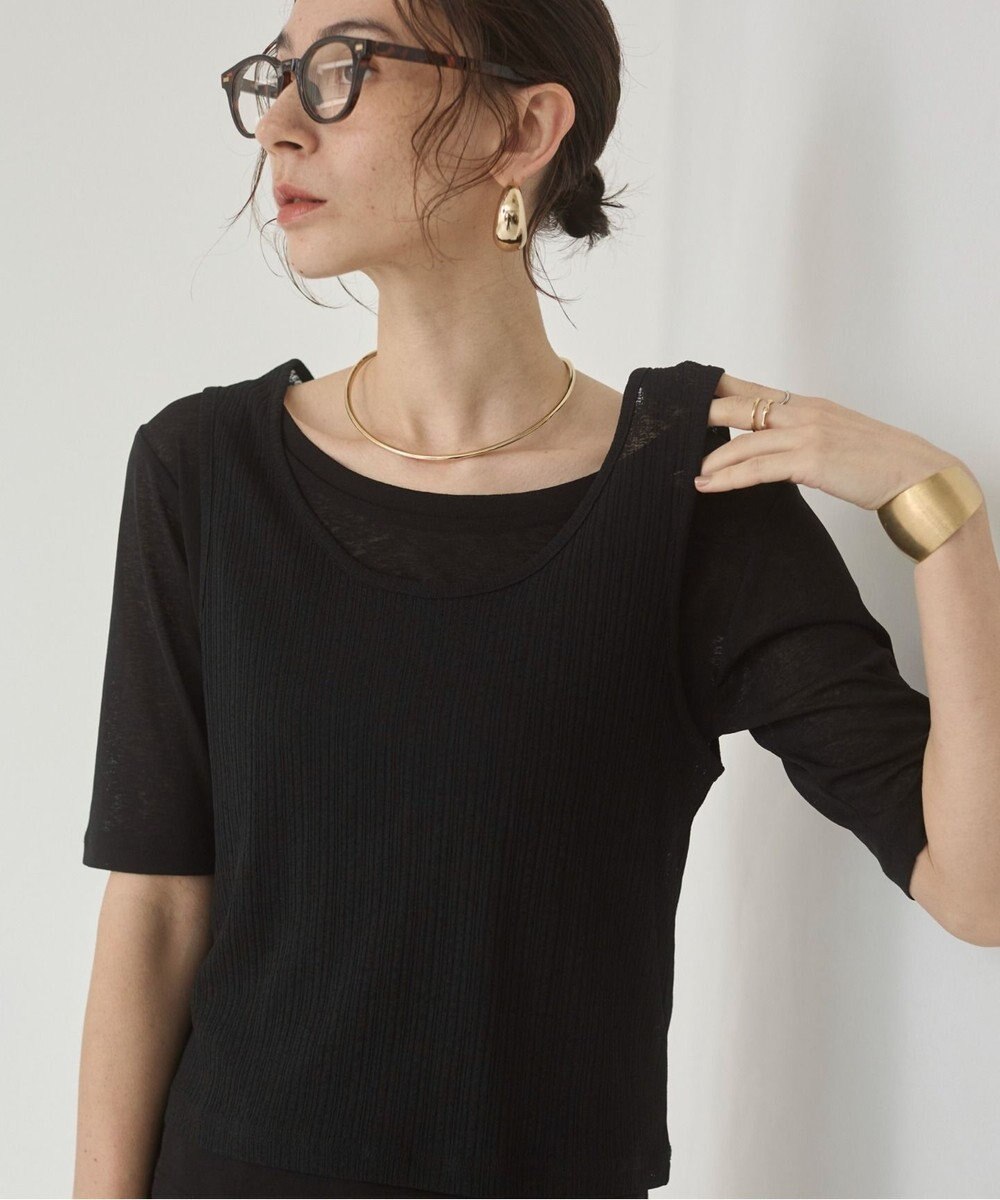 WEGO 【ANGIE VINTAGE】シアースラブレイヤードTシャツ 