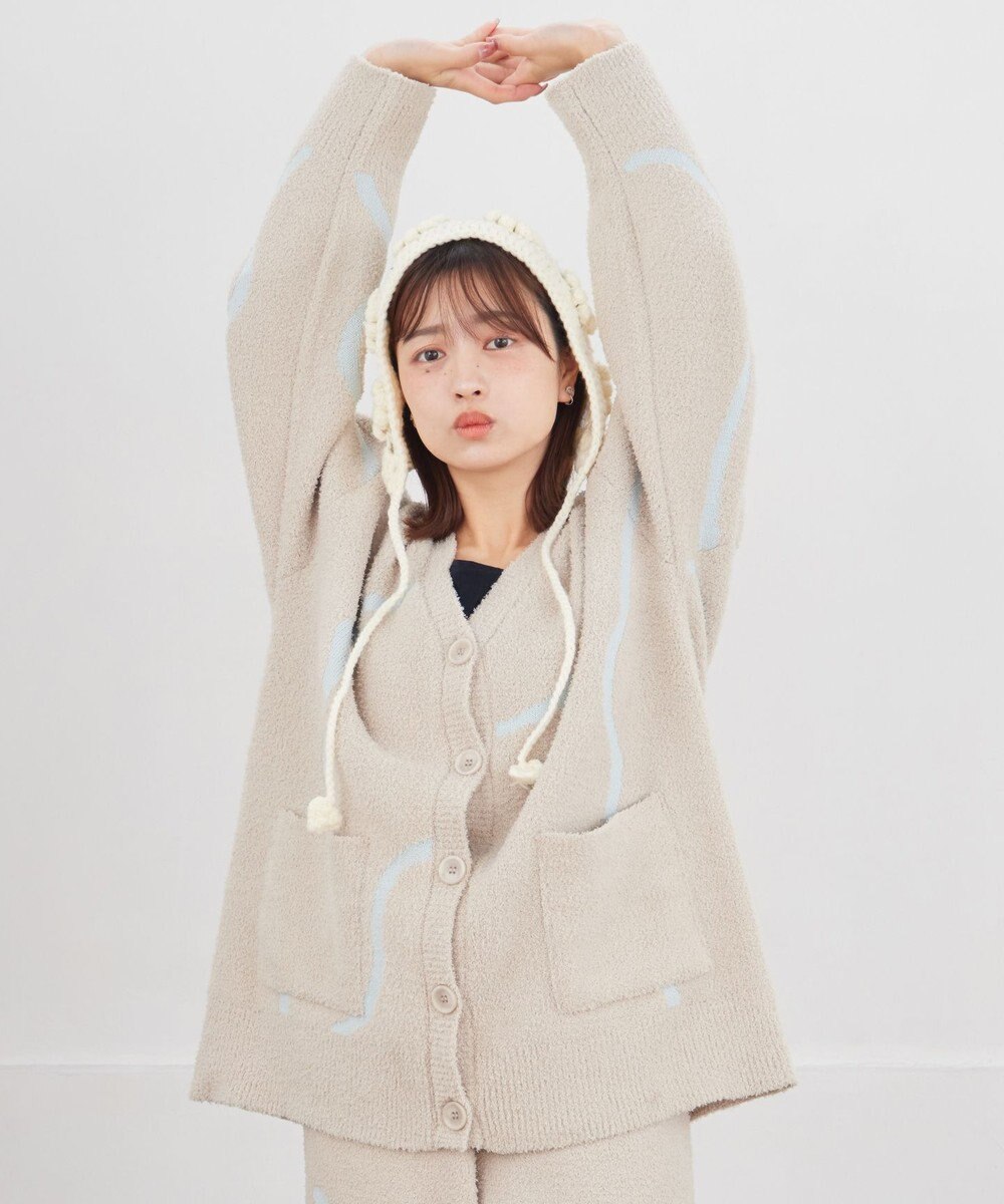 Tiaclasse ふわもちニュアンス配色ニットパンツ 