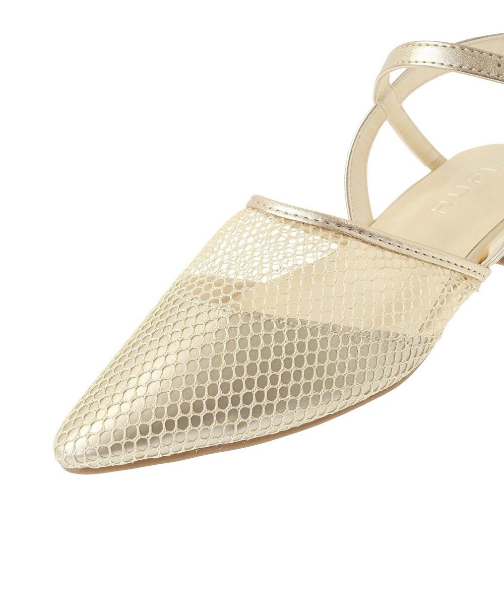 Green Parks ＲＵＰＩＳポインテットメッシュストライプサンダル 