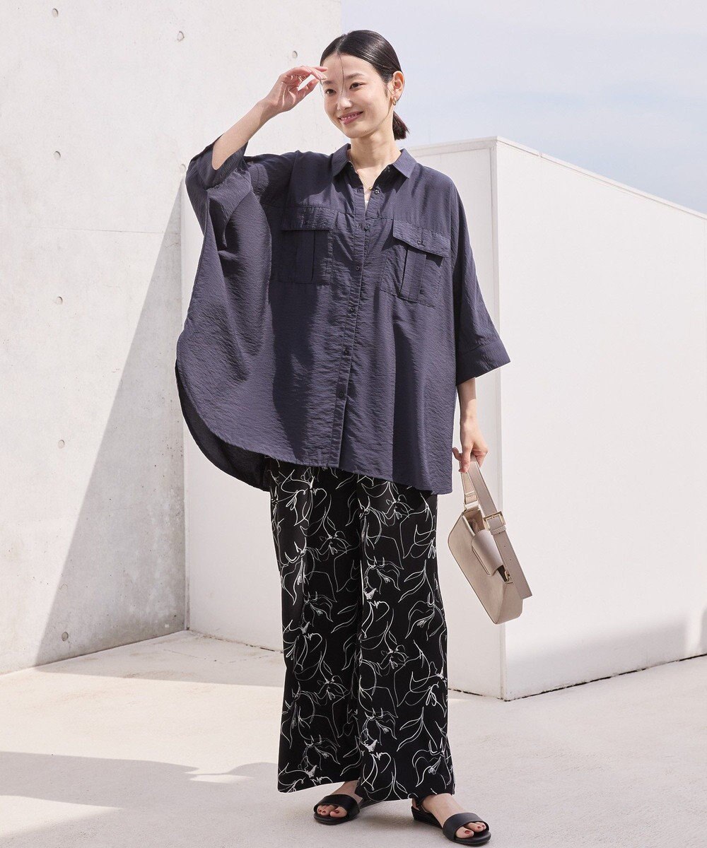 AMERICAN HOLIC 【WEB限定】接触冷感Wポケットシャツチュニック 